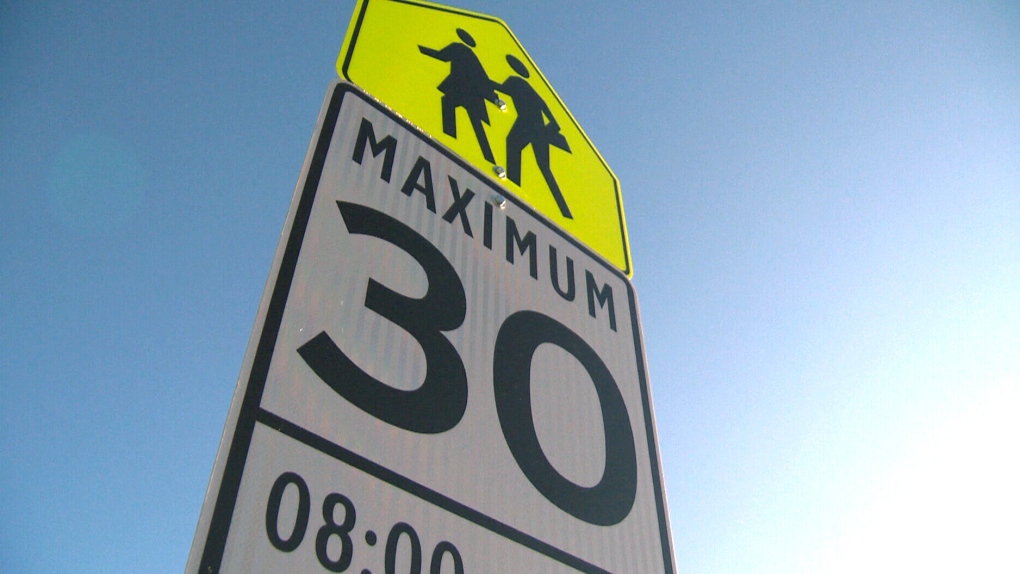 A school zone speed limit sign in an undated file photo.