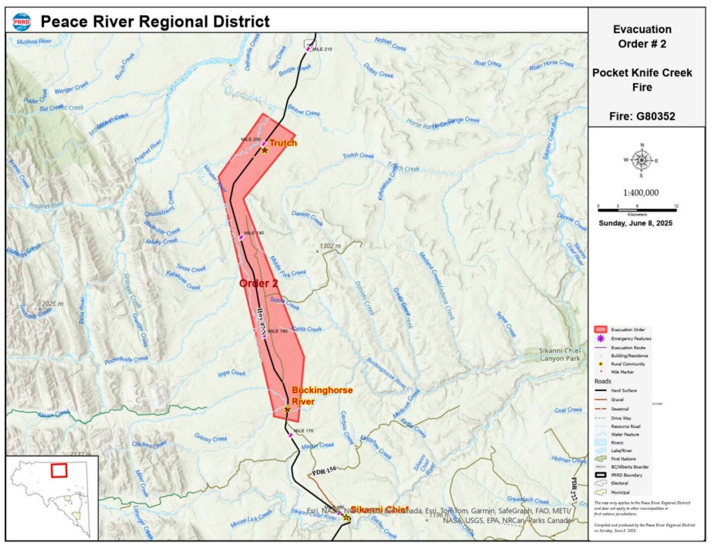 Evacuation Order and Alert issued for Pocket Knife Creek Wildfire ...