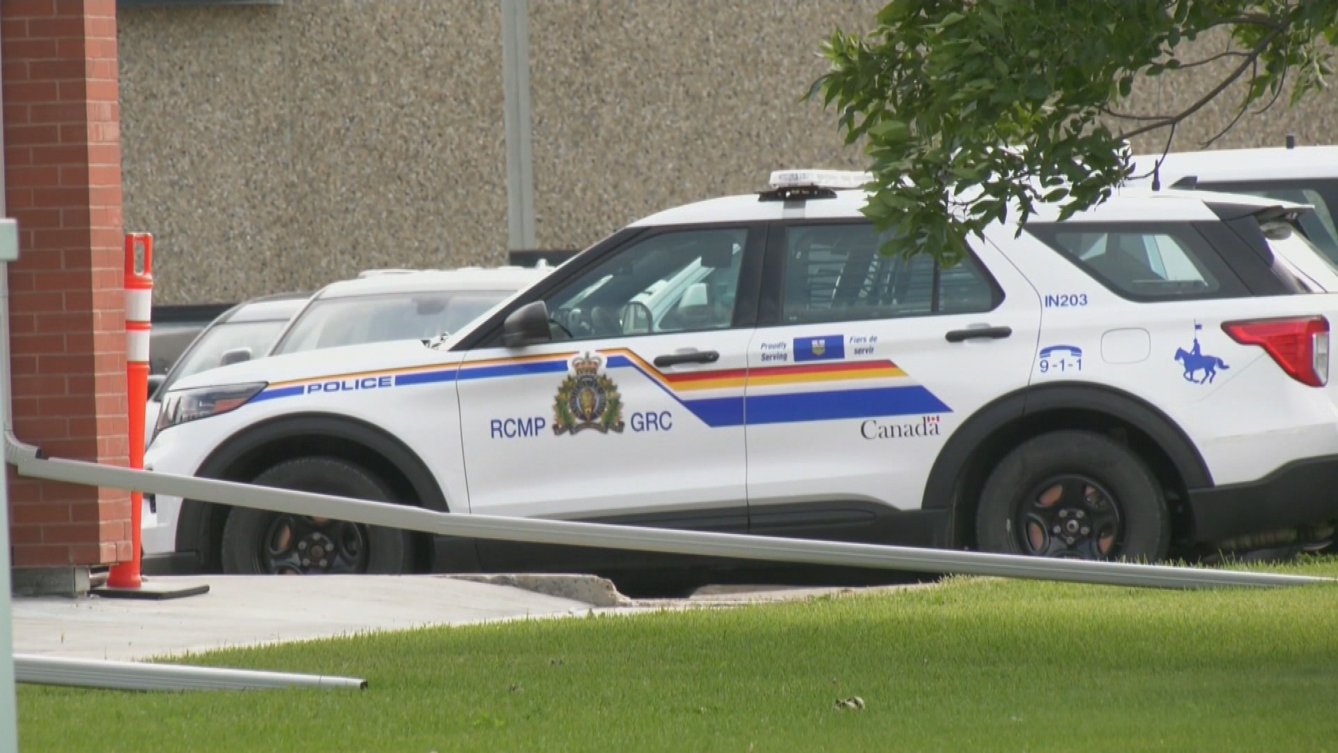 RCMP cruisers in a parking lot. (CTV News)