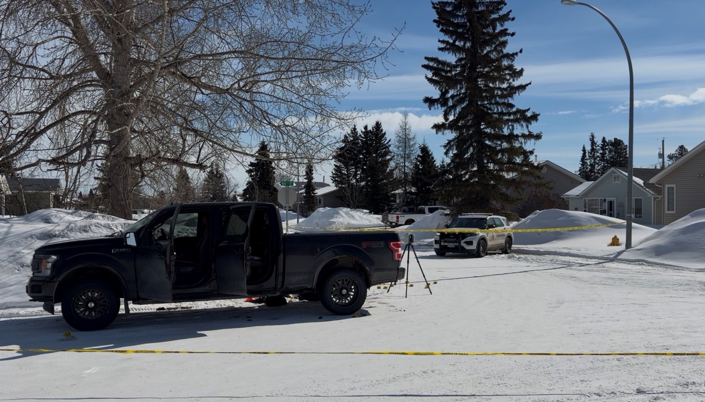 The injured man was taken to hospital with what police described as serious, life-threatening injuries. (Michael Popove)