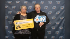‘I had to pinch myself’: Alberta couple beats cancer, wins $1M Lotto 6/49 prize