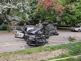 Senior critically injured, officers hospitalized after vehicle ramming incident, Vancouver police say