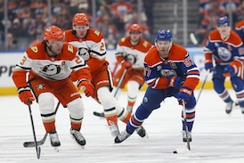Edmonton Oilers' captain Connor McDavid labouring to start NHL playoffs