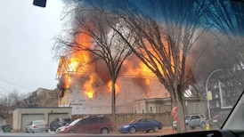 Fire breaks out at multi-storey building under construction in south Edmonton