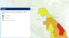 Flood warnings, evacuation alerts issued in southeastern B.C.