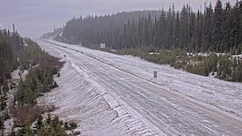 Snow in the Thanksgiving weekend forecast for B.C. Interior highway