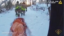 WATCH: Video shows rescue of woman who nearly froze to death in northern Ontario
