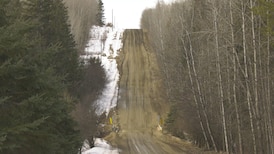 Hazardous hill on secondary Alberta highway a point of concern for young family, neighbours