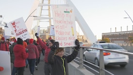 ‘We’re really excited by the turnout’: Edmonton rally supporting striking teachers grows daily