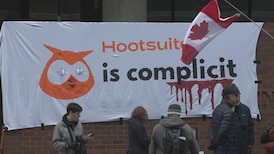 ‘De-ICE Vancouver’ protest held outside Hootsuite headquarters 