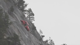 Volkswagen Beetle hanging on B.C. mountainside turns heads, sparks safety concerns 