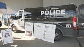 Toys, food crammed into Edmonton police cruisers for people in need