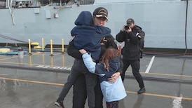 Navy vessel and crew return to CFB Esquimalt for holidays after historic deployment