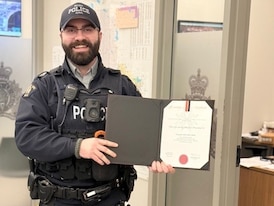 RCMP officer receives life saving award after responding to overdosing youth