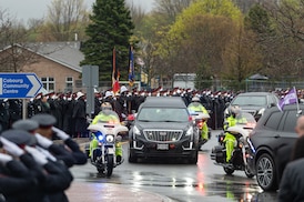 ‘Whatever he did, he was all in’: Funeral held for Ontario police officer killed in Highway 401 crash