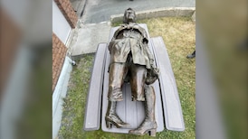 With fanfare and a flyover, Amelia Earhart statue returns to Harbour Grace