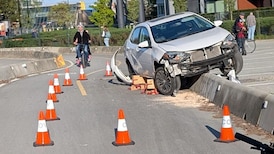 Vehicle crash in Olympic Village underscores importance of protected bike routes