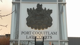 Supporters wear purple in honour of Trina Hunt at husband’s court appearance