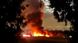 No injuries after large fire in Langley barn