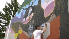 Edmonton mural artist catches attention of famous musician
