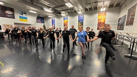 ‘I always wanted to and now I can’: Seniors jump for joy with Ukrainian Shumka dancing class 