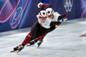 Canada’s Courtney Sarault earns bronze in 500m short-track speedskating
