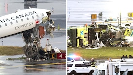 Two pilots flying Air Canada jet killed in collision with fire truck at N.Y. airport 