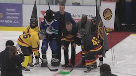 ‘Hockey truly is for everybody’: Canucks make history supporting Blind Hockey 