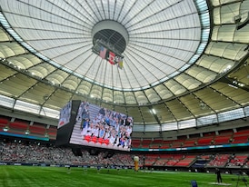 Scenes from the Whitecaps' MLS Cup watch party at B.C. Place